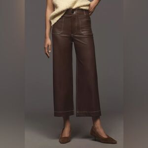 ❤️Chocolate Faux Leather Trousers / Sz. 30